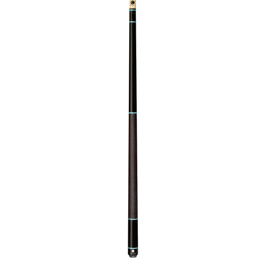 Lucasi Custom Midnight Black & Turquoise Recon Cue with Black Linen Wrap - photo 2