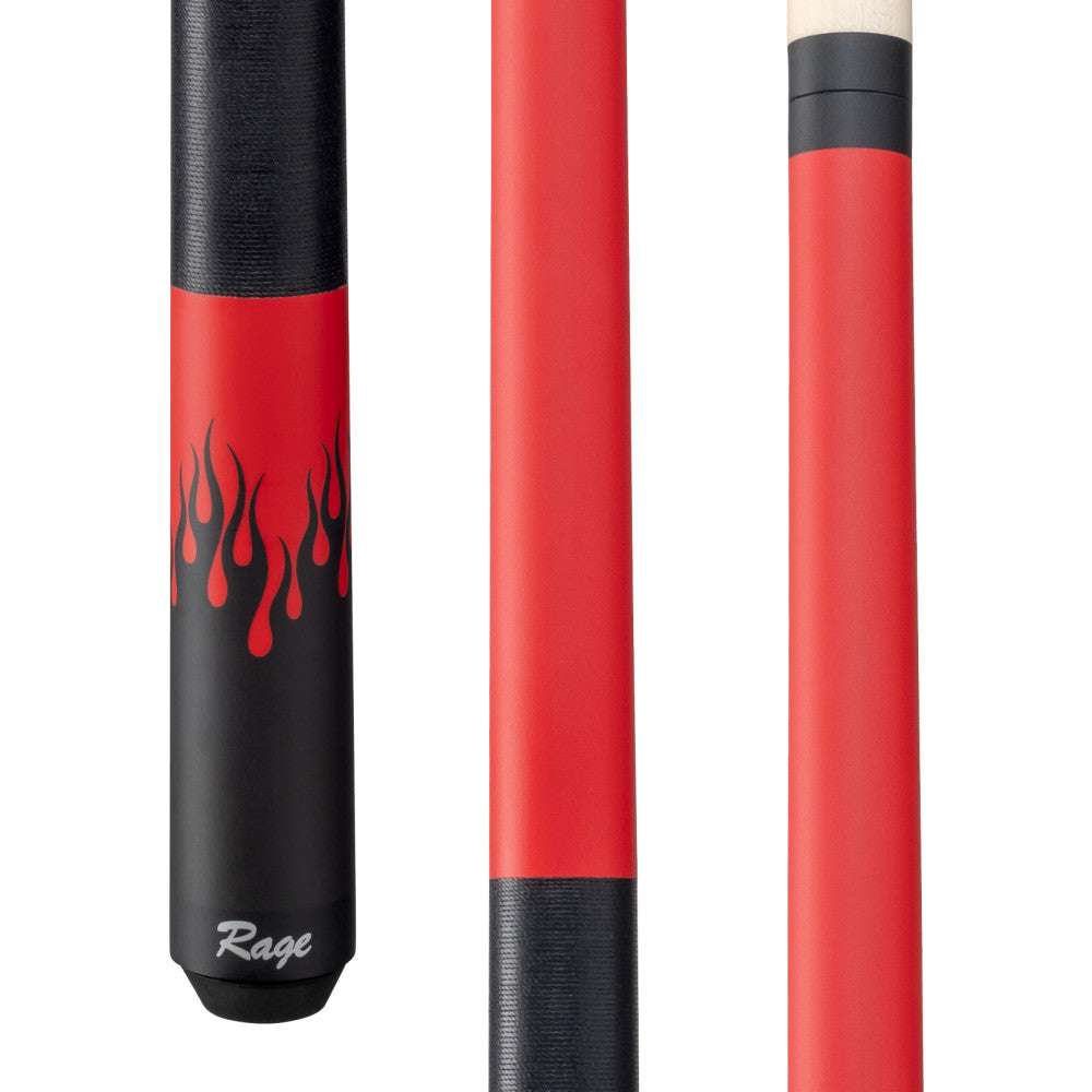 Rage Orange Flames Cue with Black Linen Wrap - photo 1