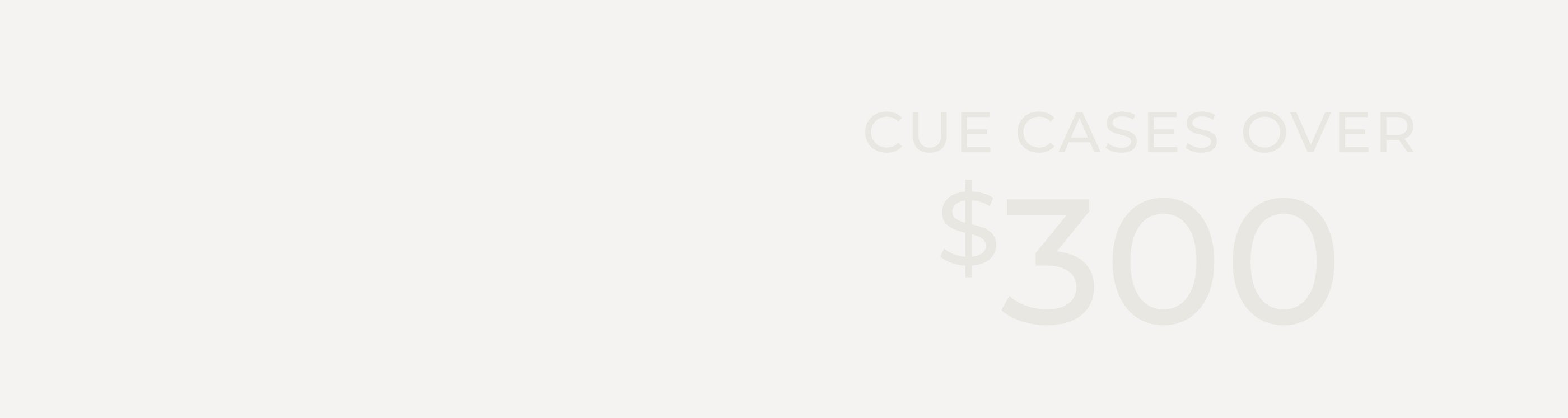 Cue Cases Over $300